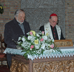 Don Felice Snaidero e l'Arcivescovo Alfredo Battisti (foto E.Tessaro)
